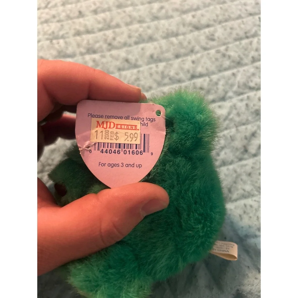 Swibco Puffkins Patrick the Bear Green St Patricks Day Plush 1998 Style 6678 NWT